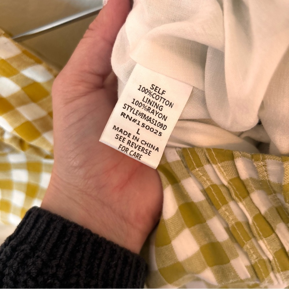 Emory Park Mustard Gingham Mini Dress checkered a - Picture 4 of 6